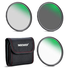 Load image into Gallery viewer, NEEWER 43mm Lens Filter Kit ND8 ND64 CPL Filter Set Neutral Density+Circular Polarizer Filter Kit with 30 Layers Nano Coating/HD Optical Glass/Water Repellent/Scratch Resistant/Ultra Slim/Filter Bag_1
