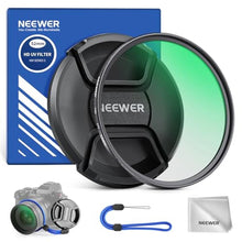 Load image into Gallery viewer, NEEWER 52mm MC UV Protection Filter with Lens Cap, Multi Resistant Nano Coatings/HD Optical Glass/Water Repellent/Scratch Resistant/Aluminum Alloy Ultra Slim Frame/Ultraviolet Filter_1
