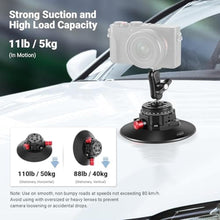 Load image into Gallery viewer, NEEWER 6"/15.2cm Camera Suction Cup Mount with Ball Head Magic Arm, Metal Suction Cup Mount on Car Windshield Dash for Camera/Action Camera/Phone Holder, with 1/4" &amp; 3/8" Mounting Holes for ARRI, Black_2201
