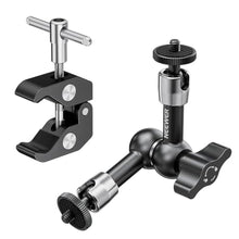 Load image into Gallery viewer, NEEWER 6"/15cm Adjustable Magic Arm with Super Clamp, 1/4" &amp; 3/8" Threads, 1/4" Screws for Flash/LED Light/Microphone/Monitor, Compatible with SmallRig Camera Cage, Max Load: 4.4lb/2kg, ST15C, Black_1

