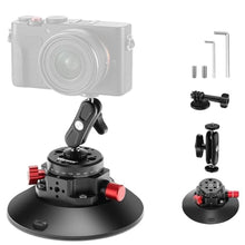 Load image into Gallery viewer, NEEWER 6" Suction Cup Camera Mount with Ball Head Magic Arm, 2 Pack Metal Car Mount for Camera/Action Camera/Phone, Air Pump Vacuum on Car or Window Glass with 1/4" 3/8" ARRI Mounting Holes, CA013, Black_1

