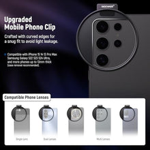 Load image into Gallery viewer, NEEWER 67mm Phone Filter Mount, Adjustable Threaded Lens Filter Clip with Cold Shoe Mount Compatible with iPhone 17 16 15 Pro Max Plus 14 13 Samsung Galaxy S25 Ultra S24, LA006_8742
