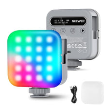 Load image into Gallery viewer, NEEWER Basic Magnetic RGB Video Light, 360 Full RGB Mini LED Camera Light CRI96+ 2500-9000K 18 Scenes 3 Cold Shoes &amp; 1/4", 2000mAh Rechargeable Portable for Selfie/Tripod Photography Lighting, BL60C, blackone_1
