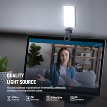 Load image into Gallery viewer, NEEWER Basics LED Selfie Phone Light, Rechargeable 2500-9000K Clip On Fill Light, Color Films/Diffuser/3000mAh, CRI95+ Dimmable Video Conference Lighting for iPhone Camera Laptop Zoom Call, BL120B_829
