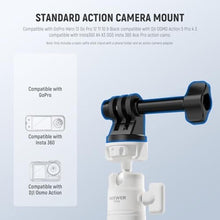 Load image into Gallery viewer, NEEWER Basics Mini Desk Selfie Stick Tripod Compatible with iPhone GoPro Insta360 DJI, Portable Small Camera Webcam Android Cell Phone Holder Ball Head Elevated Axis Video Recording Stand, TP43 White_1953
