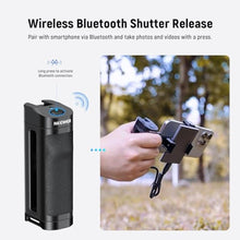 Load image into Gallery viewer, NEEWER Bluetooth Side Handle Shutter Release with 2.2"-3.2"/55-82mm 360 Phone Clamp &amp; SSD Holder, Cold Shoes, 100mAh Rechargeable Battery Compatible with iPhone Samsung T5/T7/T9 SSD, PA028E_2868
