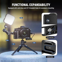 Load image into Gallery viewer, NEEWER CA076 Zfc Handgrip L Shape Grip for Nikon Z fc, Ultra Thin Retro Formfitting Camera Mounting Baseplate with Handle/Brass Shutter Button, Compatible with Arca Swiss Tripod Fluid Head, Black_66
