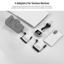 Load image into Gallery viewer, Neewer CM31 Wireless Lavalier Microphone with 8GB Storage 820ft Range 48KHz 24Bit Noise Cancelling Compatible with iPhone iPad Android PC Camera YouTube/TikTok Stream Podcast Interview, Silver_5287
