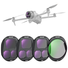Load image into Gallery viewer, NEEWER CPL + ND Filter Set Compatible with DJI Mavic 4 Pro (4 Pack), Screw On Circular Polarizing ND8 ND16 ND32 Multicoated Optical Glass Neutral Density Drone Lens Filter with Magnetic Storage Case_1
