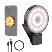 Load image into Gallery viewer, NEEWER Entry Level Version Magnetic Selfie Light Compatible with MagSafe iPhone, 1W Clip on Metal LED Phone Fill Ring Lighting for Laptop Video Conference Makeup Recording, CRI95+ 840lux/0.2m, NL32R_1
