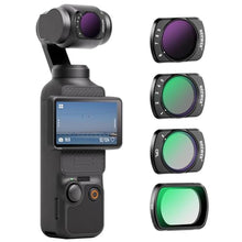 Load image into Gallery viewer, NEEWER Filter Set Compatible with DJI Osmo Pocket 3 / Pocket 4 / Xtra Muse, 4 Pack Magnetic ND Filter Action Camera Accessories Kit (UV + CPL + Variable ND2-32 + ND64-512)_1
