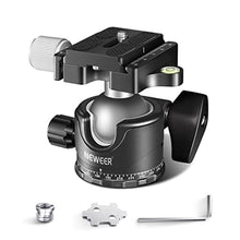 Load image into Gallery viewer, NEEWER Low Profile Camera Tripod Ball Head, 36mm Metal Panorama Ball Head Compatible with Arca 1/4 Quick Release Plate for Tripod Monopod Slider DSLR Camera Camcorder, Load Capacity: 33lb/15kg -GM36, Black_1
