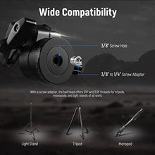 Load image into Gallery viewer, NEEWER Low Profile Camera Tripod Ball Head, 36mm Metal Panorama Ball Head Compatible with Arca 1/4 Quick Release Plate for Tripod Monopod Slider DSLR Camera Camcorder, Load Capacity: 33lb/15kg -GM36, Black_5279
