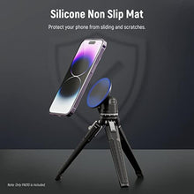 Load image into Gallery viewer, NEEWER Magnetic Phone Tripod Mount Adapter with 1/4" Holes Compatible with iPhone MagSafe Selfie Stick for 15 Pro Max 15 Plus 14 13 12 Pro Max Mini, Phone Holder for Ring Light Video Recording, PA010, Black_7788
