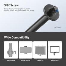 Load image into Gallery viewer, NEEWER Microphone Boom Arm for Mic Stand, Aluminum Compact Lightweight Portable Telescopic Extension Pole, 1/4" Screw &amp; 3/8" Spigot for Universal Mics Adapter Mount Accessories, Max Load 3.3 lb, MS041_53
