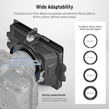 Load image into Gallery viewer, NEEWER Mini Matte Box with Two 4"x5.65" Filter Trays, 4 Circular Lens Adapters, Carbon Fiber Top Flag, Compatible with SmallRig Accessory Compatible with K&amp;F NISI TIFFEN NEEWER Cinema Filter, PG002, Schwarz_1180

