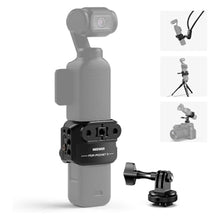 Load image into Gallery viewer, NEEWER Pocket 3 Cage, Aluminum Alloy Gimbal Video Recording Rig with Action Camera Extension Adapter 1/4" Threads Cold Shoe Compatible with DJI Osmo Pocket 3 Creator Combo, No Assembly Needed, AC009, Black_1
