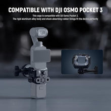 Load image into Gallery viewer, NEEWER Pocket 3 Cage, Aluminum Alloy Gimbal Video Recording Rig with Action Camera Extension Adapter 1/4" Threads Cold Shoe Compatible with DJI Osmo Pocket 3 Creator Combo, No Assembly Needed, AC009, Black_4270
