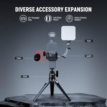 Load image into Gallery viewer, NEEWER Pocket 3 Cage, Aluminum Alloy Gimbal Video Recording Rig with Action Camera Extension Adapter 1/4" Threads Cold Shoe Compatible with DJI Osmo Pocket 3 Creator Combo, No Assembly Needed, AC009, Black_4272
