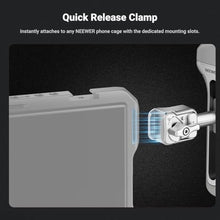 Load image into Gallery viewer, NEEWER Quick Release Bluetooth Side Handle with Cold Shoe &amp; 360 Rotation, Compatible with Blackmagic Camera App for Focus Zoom iPhone 17 Pro Max 16 S25 Ultra Phone Cage Accessories, PA148E (Silver)_772
