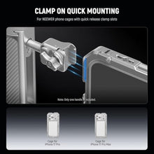 Load image into Gallery viewer, NEEWER Quick Release Side Handle with Detachable Bluetooth Shutter, Anti Off Cold Shoe, 360 Rotation, Compatible with iPhone 16 Pro 16 Pro Max S25 Ultra Phone Cage Accessories, Silver + Gray, PA045E, SilverGray_580
