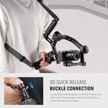 Load image into Gallery viewer, NEEWER RS4 RS3 Gimbal Shoulder Strap, Weight Reducing Padded Adjustable Strap with Baseplate Quick Release QD Buckle Compatible with DJI RS4 RS4Pro RS3 RS3Pro RS2 Sling Handle, Grey, GA016_19
