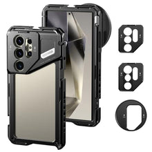Load image into Gallery viewer, NEEWER S24 Ultra Phone Cage with 67mm Filter Adapter, 17mm Lens Backplate, T Mount Lens Adapter, Smartphone Video Rig Stabilizer Compatible with Samsung Galaxy Moment T Series Lenses, PA042, Black_1
