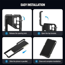 Load image into Gallery viewer, NEEWER S24 Ultra Phone Cage with 67mm Filter Adapter, 17mm Lens Backplate, T Mount Lens Adapter, Smartphone Video Rig Stabilizer Compatible with Samsung Galaxy Moment T Series Lenses, PA042, Black_7341
