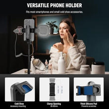 Load image into Gallery viewer, NEEWER Selfie Stick with Detachable Bluetooth Remote Shutter, Lightweight Foldable Travel Tripod for iPhone for YouTube/TikTok Vlogs Live Streaming Photography, Black, P15_5290
