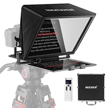 Load image into Gallery viewer, NEEWER Teleprompter X14 with RT-110 Remote &amp; APP Control (Bluetooth Connection via NEEWER Teleprompter App), Portable No Assembly Compatible with iPad Android Tablet, Smartphone, DSLR Camera, black_1
