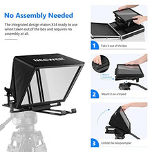 Load image into Gallery viewer, NEEWER Teleprompter X14 with RT-110 Remote &amp; APP Control (Bluetooth Connection via NEEWER Teleprompter App), Portable No Assembly Compatible with iPad Android Tablet, Smartphone, DSLR Camera, black_350
