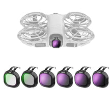 Load image into Gallery viewer, NEEWER UV + CPL + ND Filter Set Compatible with DJI NEO 2 Only, 6 Pack Snap On Drone Camera Lens Accessories Kit Neutral Density (ND8/16/32/64) Circular Polarizing Filter Polarizer, FL-N71_1
