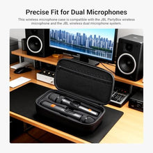 Load image into Gallery viewer, NEEWER Wireless Microphone Case Compatible with JBL PartyBox Dual Mic System, Hard Shell Handheld Travel Carrying Bag for Singing or Karaoke, for Receivers, Batteries, Adapters, Cables and more, PD033, Black_19
