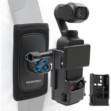 Load image into Gallery viewer, NEOSOU Backpack Strap Mount for DJI Osmo Pocket 4 3, with Expansion Cage Adapter Stand Bracket, 360 Rotation Bag Belt Shoulder Waist Strap Holder Attachment for DJI Pocket 4 3 Accessories, forDJIPocket_1
