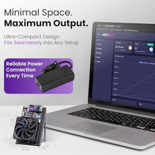 Load image into Gallery viewer, NerdQaxe++ Silent Bitcoin Miner 6 TH/s @ 100W | 4 BM1370 ASIC Chips | Wi-Fi | AxeOS Open-Source | Includes 12.4V 10A Power Supply &amp; Metal Stand_27
