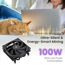 Load image into Gallery viewer, NerdQaxe++ Silent Bitcoin Miner 6 TH/s @ 100W | 4 BM1370 ASIC Chips | Wi-Fi | AxeOS Open-Source | Includes 12.4V 10A Power Supply &amp; Metal Stand_28
