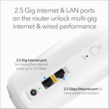 Load image into Gallery viewer, NETGEAR Orbi 360 Series Dual-Band WiFi 7 Mesh Network System for Home (RBE362) Wireless Router (no Modem) + 1 Extender, 5 Gbps, Covers 4,000 sq.ft., 70 Devices, 2.5GB Internet Port, BE5000_755
