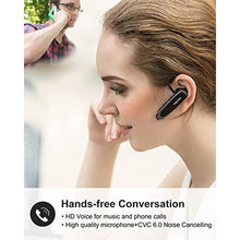 Load image into Gallery viewer, New Bee Bluetooth Earpiece V5.0 Wireless Handsfree Headset with Microphone 24 Hrs Driving Headset 60 Days Standby Time for iPhone Android Samsung Laptop Trucker Driver (Black)_418
