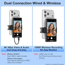 Load image into Gallery viewer, Newmowa Magnetic Phone Clip Selfie Monitor Screen for iPhone, 4K/1080P_8358
