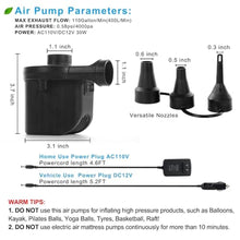 Load image into Gallery viewer, Newpol Inflatable Bed Pump, Electric Air Pump (100 Gallon/Min), Black_1103
