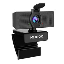 Load image into Gallery viewer, NexiGo N60 1080P Webcam with Microphone, Software Control &amp; Privacy Cover, USB HD Computer Web Camera, Plug and Play, for Zoom/Skype/Teams, Conferencing and Video Calling, Black_1
