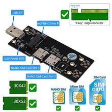 Load image into Gallery viewer, NGFF(M.2) to USB 3.0 Adapter with Dual Nano SIM Card Slot for 3G/4G/5G Module, Black_8553
