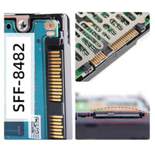 Load image into Gallery viewer, NGFF SAS Cable SFF-8482 SAS 29 Pin to SATA 22Pin Hard Disk Drive Raid Extension Cable Unidirectional (No Integrated Chips) with IDE 4Pin Power Port (70cm), Blue_714
