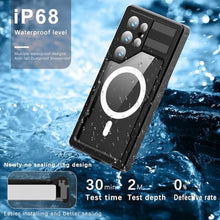 Load image into Gallery viewer, NINKI Compatible with Magsafe Case for Samsung Galaxy S24 Ultra Case Waterproof with Screen Protector,Magnetic Protective Case for Samsung S24 Ultra Waterproof Phone Case for S24 Ultra 5G Case Black_1301
