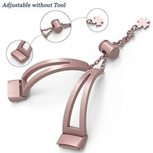Load image into Gallery viewer, NINKI Rose Pink Chain Band Compatible Fitbit Luxe Bracelet Bands for Women,Metal Dressy Bangle Adjustable Strap Jewelry Link Feminine Large Luxe Fitbit Bands for Fitbit Luxe Watch Band Small Pink, RosePink_8260
