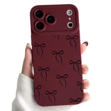 Load image into Gallery viewer, NITITOP for iPhone 17 Pro Max Case Cute Ribbon Bow Knot - Wine Red, WineRed_1
