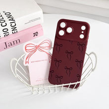 Load image into Gallery viewer, NITITOP for iPhone 17 Pro Max Case Cute Ribbon Bow Knot - Wine Red, WineRed_703
