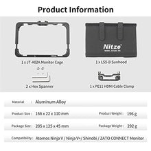 Load image into Gallery viewer, Nitze Cage Kit for Atomos Ninja V/Ninja V+ / Shinobi/Ninja/Ninja Ultra/Zato Connect Monitor, with HDMI Cable Clamp and Sunhood - JT-A02B, Black_8185
