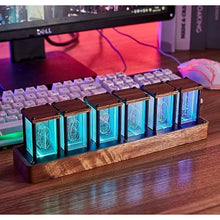 Load image into Gallery viewer, Nixie Tube Clock Walnut Digital Desk Clock, Support Wi-Fi Time Calibration, Alarm and 12/24h Display, No Assemble Required - A Retro Gift for Friends, Tubes_1
