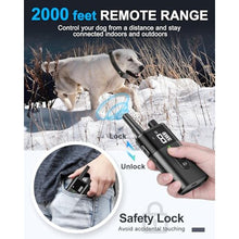 Load image into Gallery viewer, No Shock Dog Training Collar with Remote 2000ft Range, Strong Vibrating Dog Collar Beep and Vibration Only, Waterproof &amp; Rechargeable Vibration Collar for Small Medium Large Dogs(15-120 lbs)-No Prongs, Black_7774
